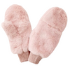 Solid Faux Fur Flip Top Mittens