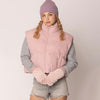 Solid Faux Fur Flip Top Mittens