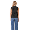 Elan Black Satin Sleeveless Top