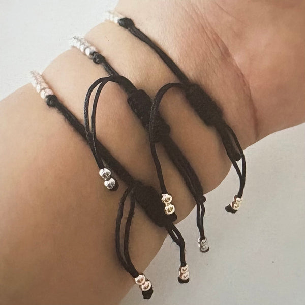 Gold Evil Eye Stretch Ball Bracelet