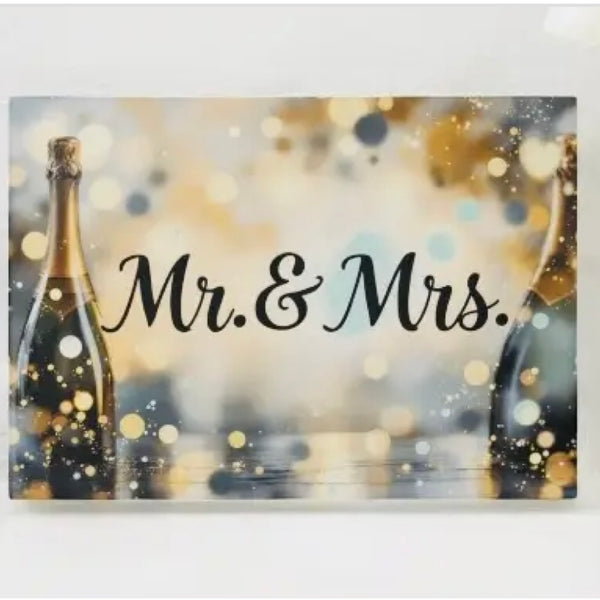 Mr. & Mrs. Wedding Engagement Cutting/Decorative Board