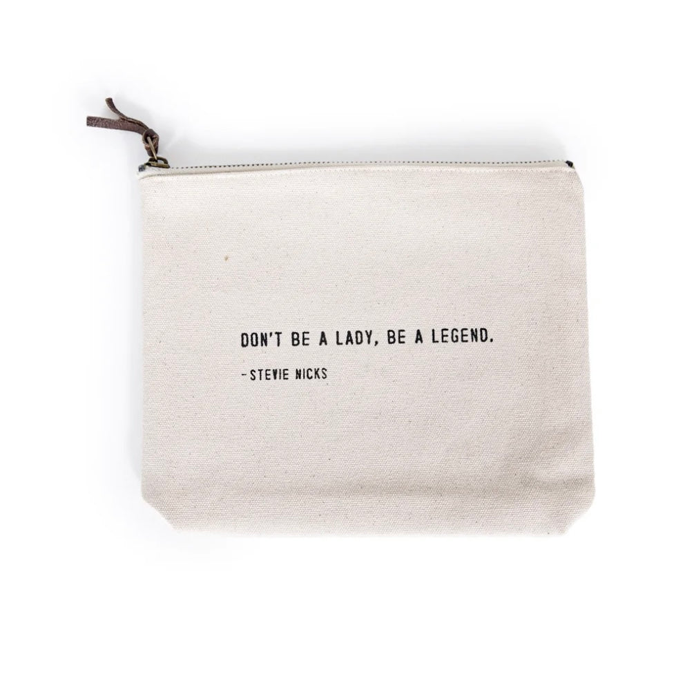 Famous Quotes Canvas Zip Bags