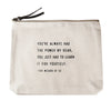 Famous Quotes Canvas Zip Bags