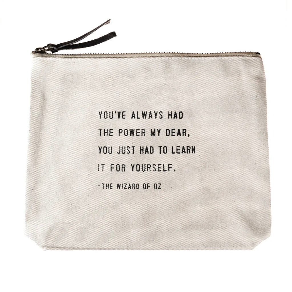 Famous Quotes Canvas Zip Bags