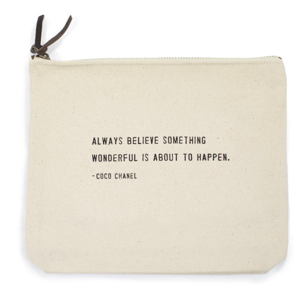 Famous Quotes Canvas Zip Bags