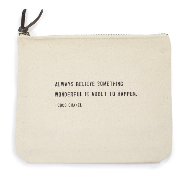 Famous Quotes Canvas Zip Bags