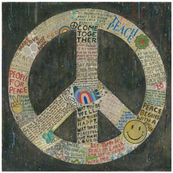 12" x 12" Choose Peace White or Black Wood Plaque by Sugarboo