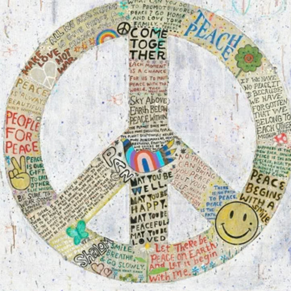 12" x 12" Choose Peace White or Black Wood Plaque by Sugarboo