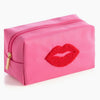 Cara Lips Cosmetic Pouch In Pink