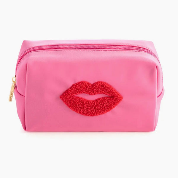 Cara Lips Cosmetic Pouch In Pink