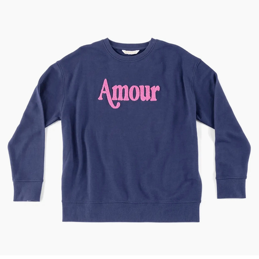 “Amour” Classic Navy Sweatshirt