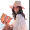 Ricci Pink or Orange Straw Beach Hat