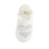 Bride Bedazzled Heart Slippers In Ivory