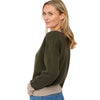 Dylan Crewneck Sweater In Olive