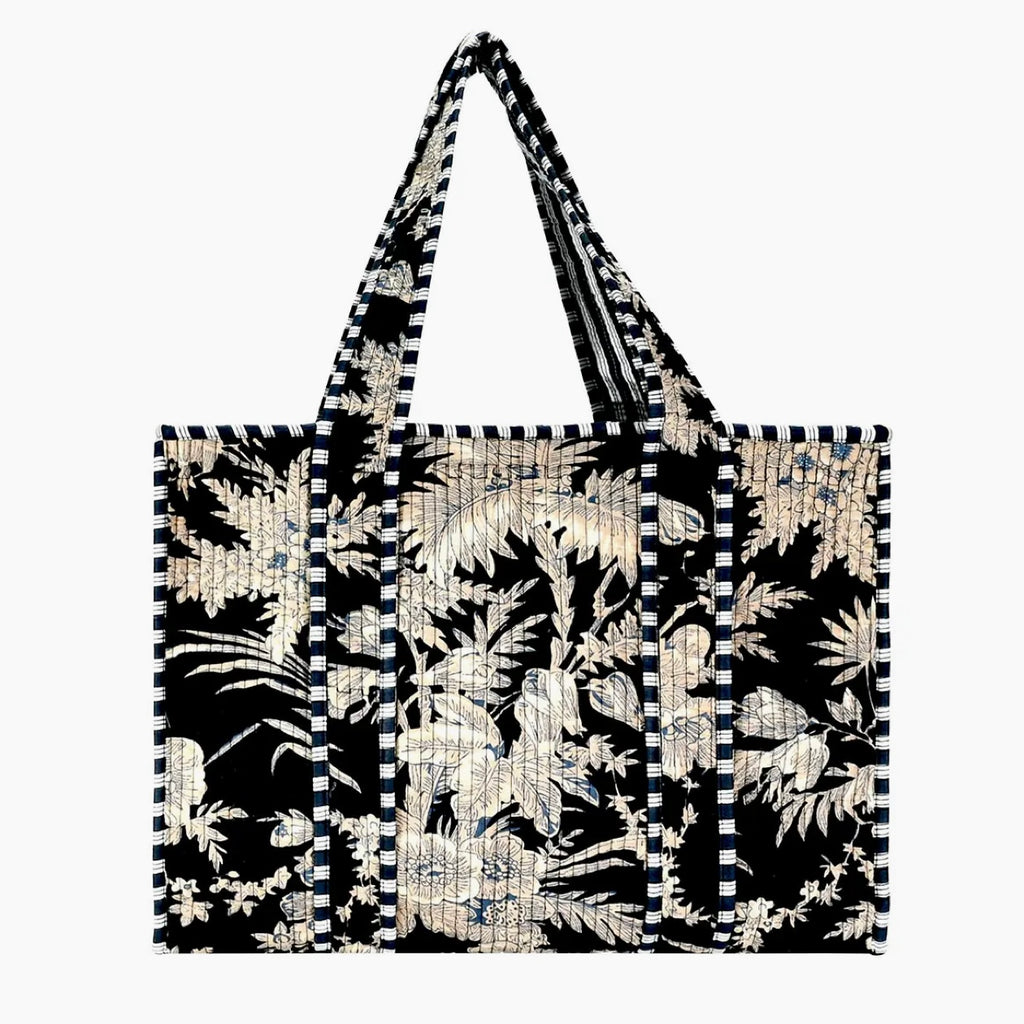 Cotton Block Patch Tote Bags