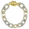 Two Tone Oval Link Magnetic Bracelet