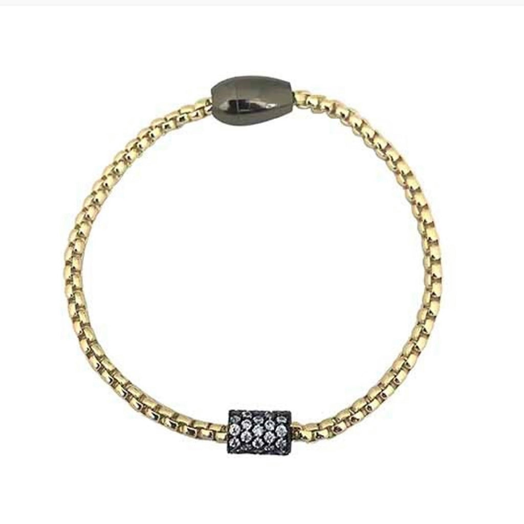 Box Chain With CZ Barrel