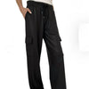 Six/Fifty Coated Cargo Pants In Black or Olive
