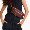 Charles Medium Crossbody In Cherrywood Pebble With Brushed Gold