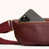 Charles Medium Crossbody In Cherrywood Pebble With Brushed Gold