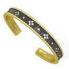 Two-Tone Cuff with CZ Accents