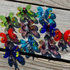 Glass Speckled Colorful Butterflies