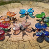 Glass Speckled Colorful Butterflies