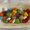 Rainbow Glass Pocket Hearts