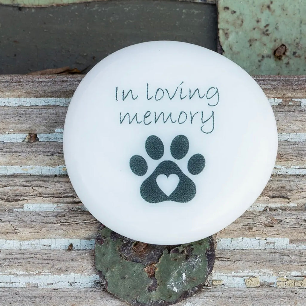 Pet Grief Memorial Imprinted Glass Word Stones