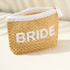 “ BRIDE” Straw Zip Pouch