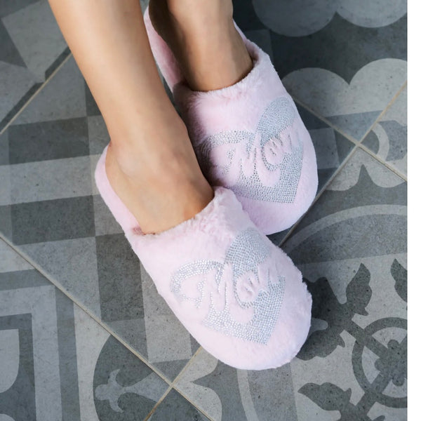 “MOM” Heart Slippers