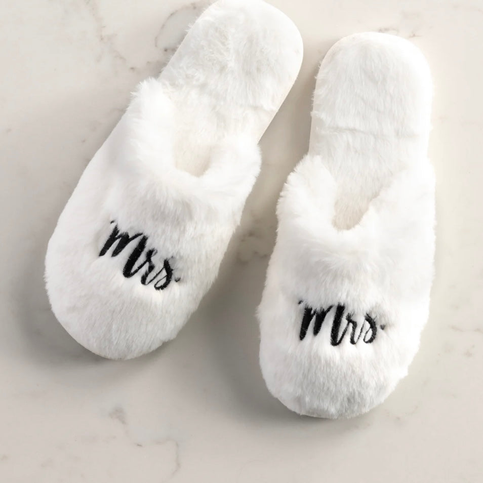 “ MRS” Embroidered Bridal Slippers