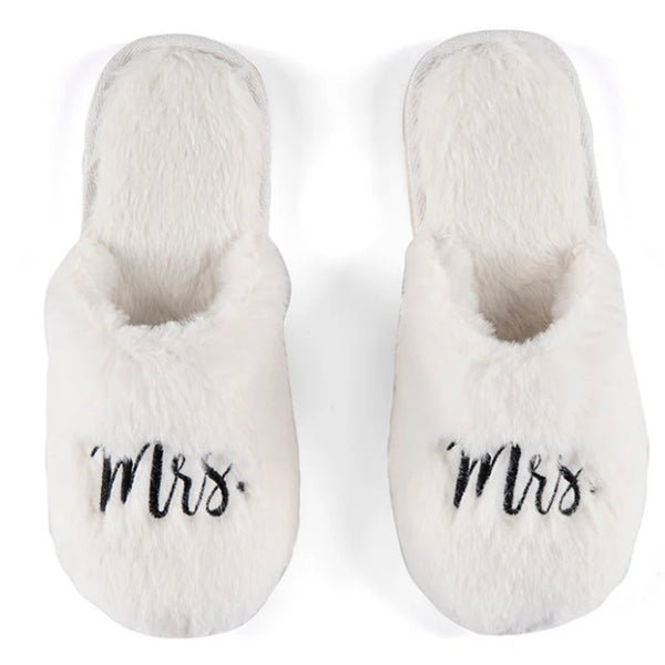 “ MRS” Embroidered Bridal Slippers