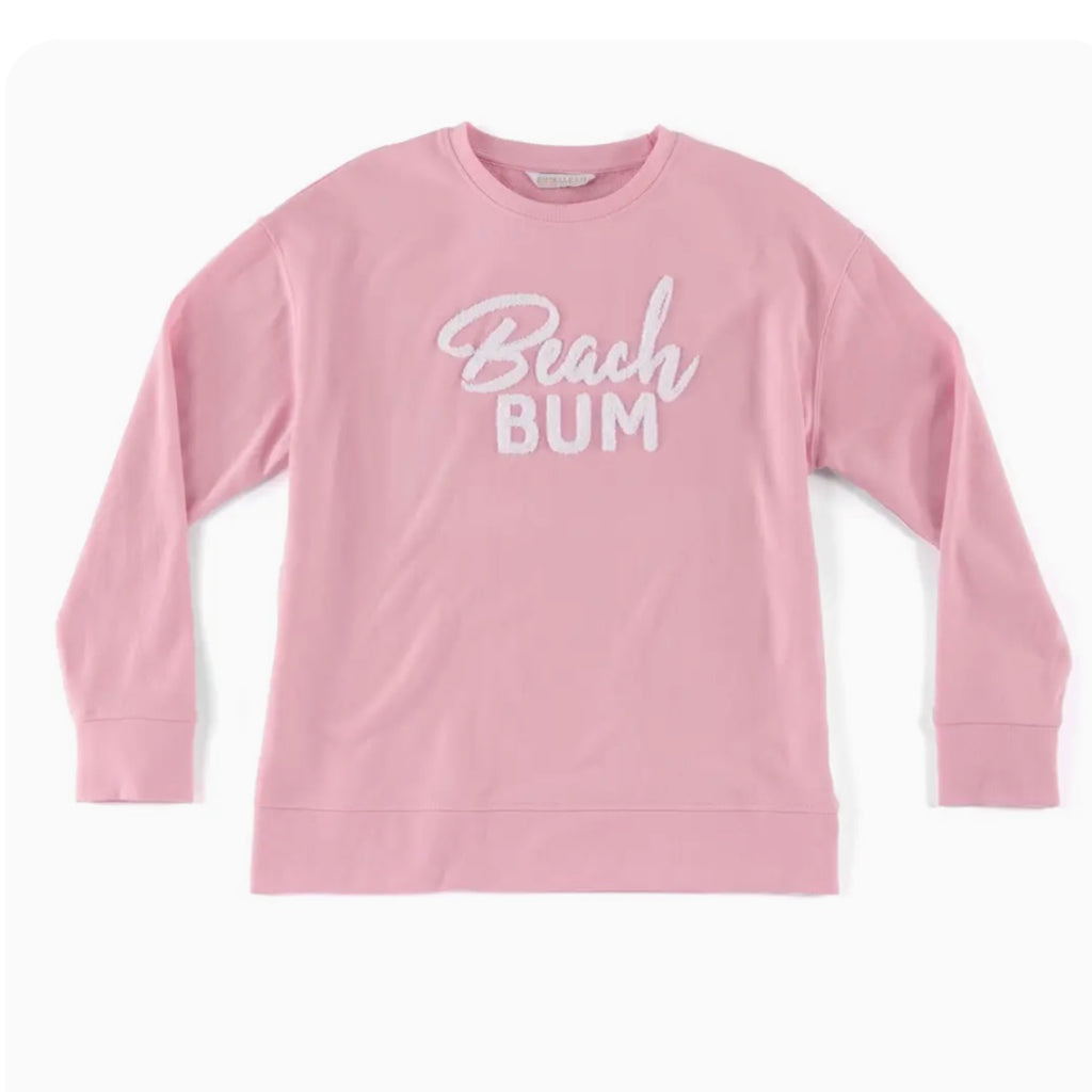 Beach Bum Sweatshirt In Pink