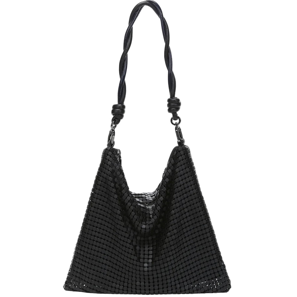 Ena Beautiful Metallic Mesh Shoulder Bag