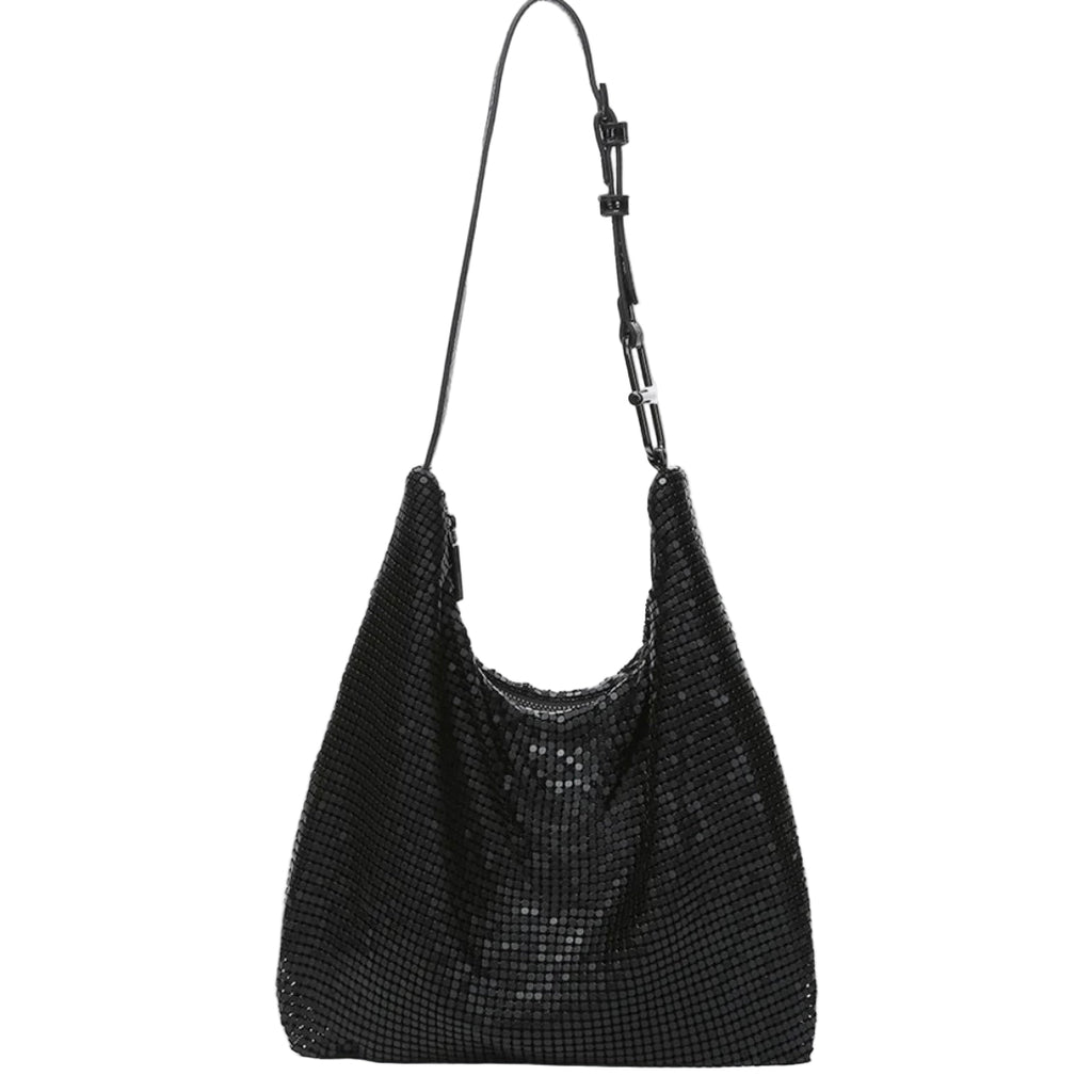Elsa Metallic Mesh Hobo Bags