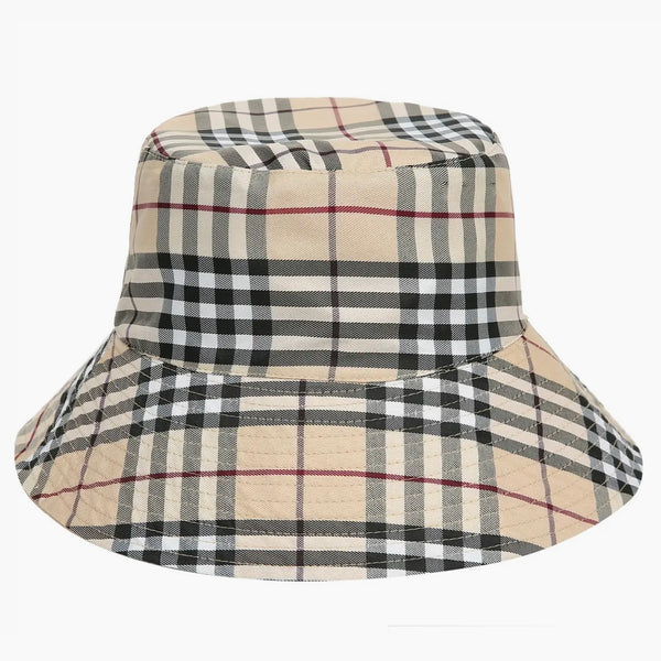 Reversible Black Or Plaid Bucket Hat