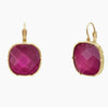 Burgundy Faceted Stone Earring