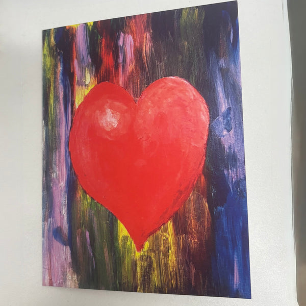 Hand Painted Heart Greeting Card
