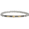 Labradorite Beaded Bracelet with Hematite Bar and CZ Stones