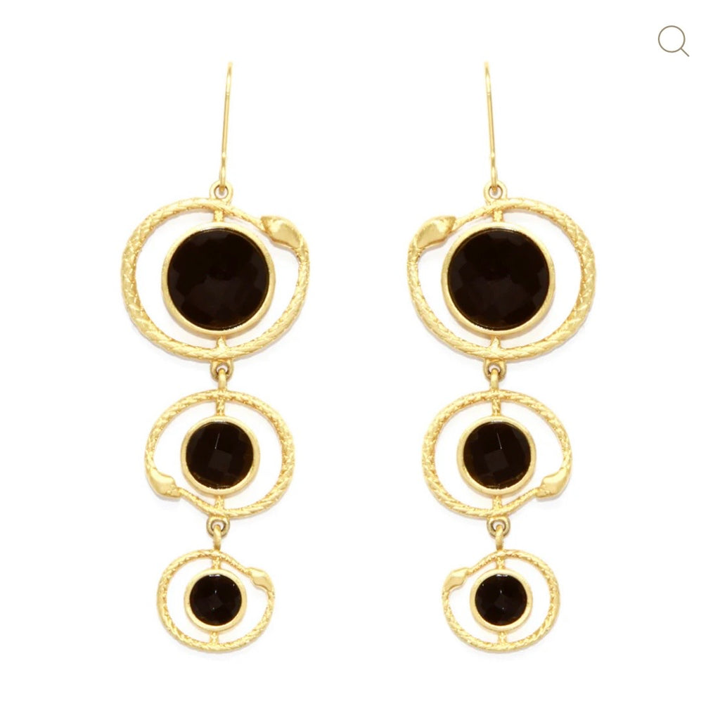 Serpent Onyx Earrings