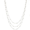Three Strand Necklace With Diamond Cut Beads