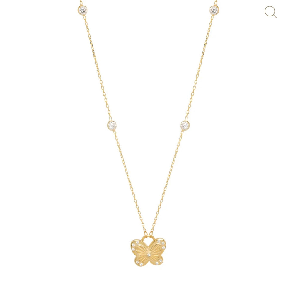 Diamond by the Yard CZ Butterfly Necklace