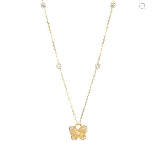 Diamond by the Yard CZ Butterfly Necklace
