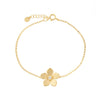 Matte Gold Flower and CZ Bracelet