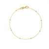 Gold Beaded Gold Chain Necklace