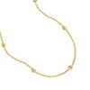 Gold Beaded Gold Chain Necklace