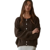 Dark Chocolate Long Sleeve Cardigan Sweater