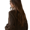 Dark Chocolate Long Sleeve Cardigan Sweater