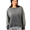 Jensen Distressed  Relaxed Sweatshirt With Wide Hem